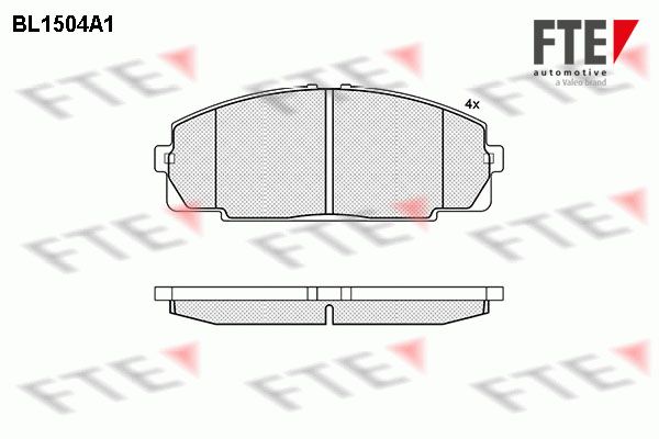 FTE Комплект тормозных колодок, дисковый тормоз BL1504A1