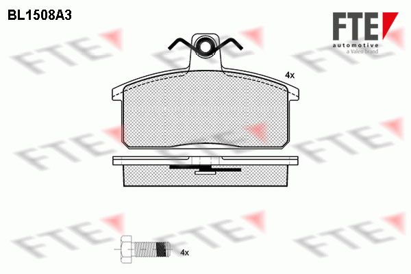 FTE Комплект тормозных колодок, дисковый тормоз BL1508A3