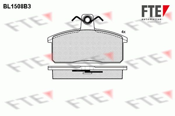 FTE Комплект тормозных колодок, дисковый тормоз BL1508B3