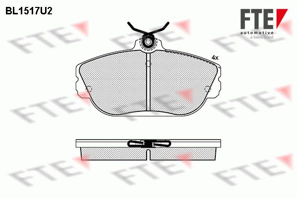 FTE Комплект тормозных колодок, дисковый тормоз BL1517U2
