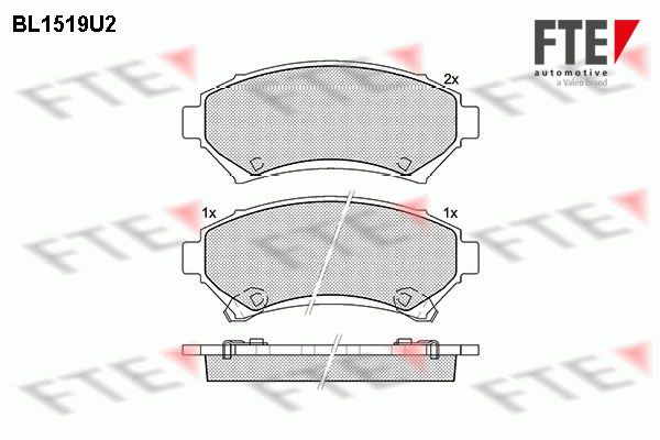 FTE Комплект тормозных колодок, дисковый тормоз BL1519U2