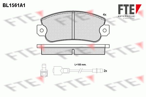 FTE Комплект тормозных колодок, дисковый тормоз BL1561A1