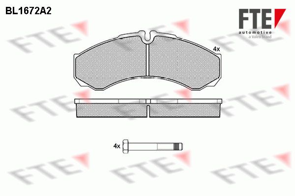 FTE Комплект тормозных колодок, дисковый тормоз BL1672A2