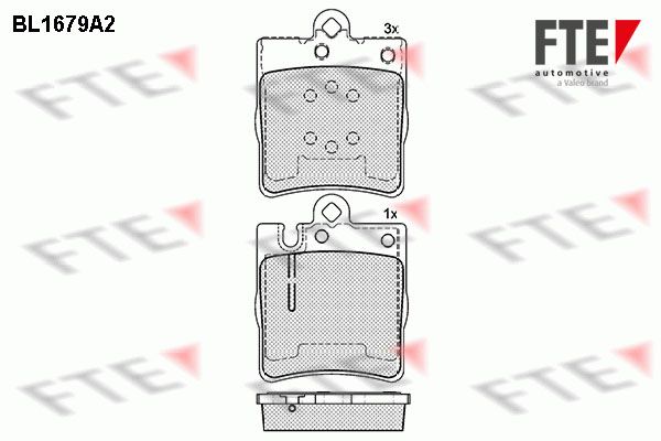 FTE Комплект тормозных колодок, дисковый тормоз BL1679A2