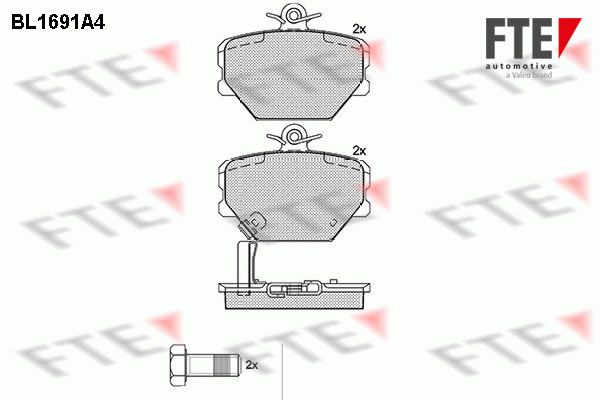 FTE Комплект тормозных колодок, дисковый тормоз BL1691A4