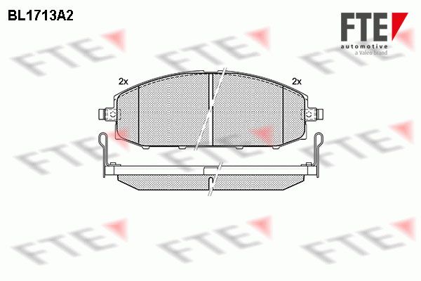 FTE Комплект тормозных колодок, дисковый тормоз BL1713A2