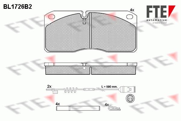 FTE Комплект тормозных колодок, дисковый тормоз BL1726B2