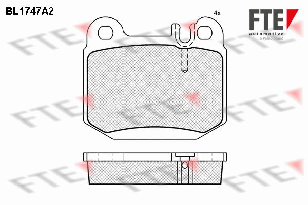 FTE Комплект тормозных колодок, дисковый тормоз BL1747A2