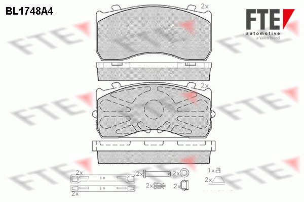 FTE Комплект тормозных колодок, дисковый тормоз BL1748A4