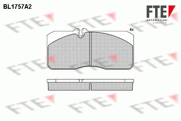 FTE Комплект тормозных колодок, дисковый тормоз BL1757A2