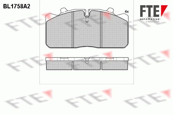 FTE Комплект тормозных колодок, дисковый тормоз BL1758A2