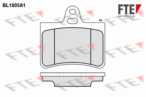 FTE Комплект тормозных колодок, дисковый тормоз BL1805A1