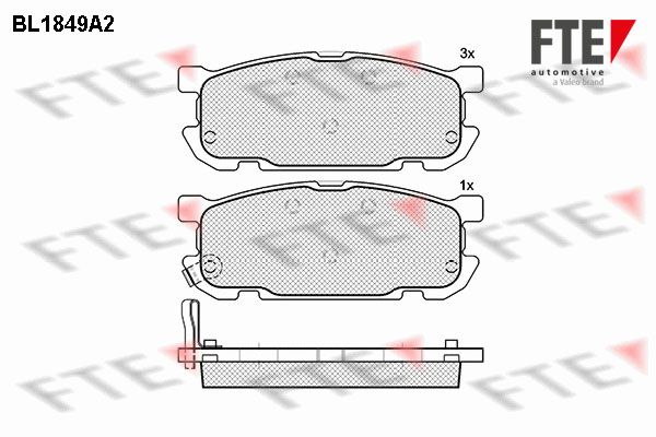 FTE Комплект тормозных колодок, дисковый тормоз BL1849A2