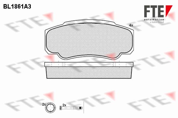 FTE Комплект тормозных колодок, дисковый тормоз BL1861A3
