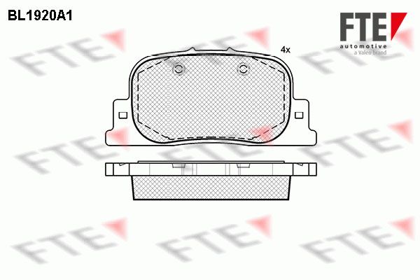 FTE Комплект тормозных колодок, дисковый тормоз BL1920A1