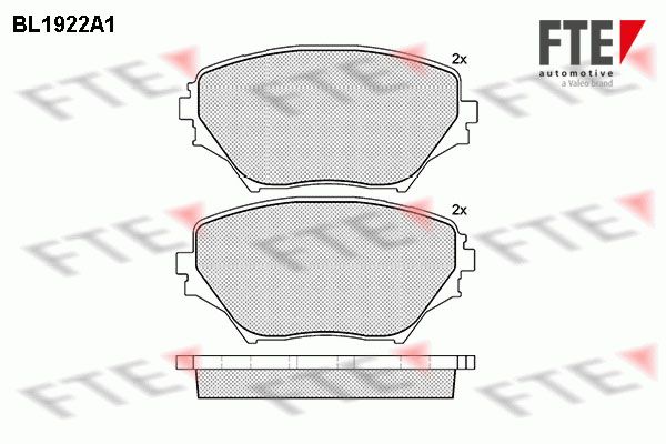FTE Комплект тормозных колодок, дисковый тормоз BL1922A1