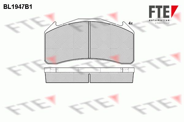 FTE Комплект тормозных колодок, дисковый тормоз BL1947B1