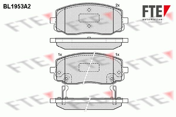FTE Комплект тормозных колодок, дисковый тормоз BL1953A2