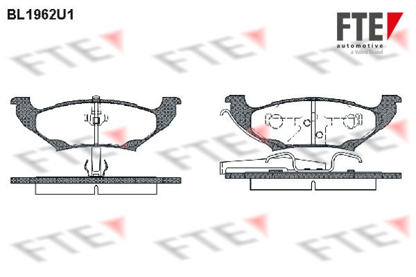 FTE Комплект тормозных колодок, дисковый тормоз BL1962U1