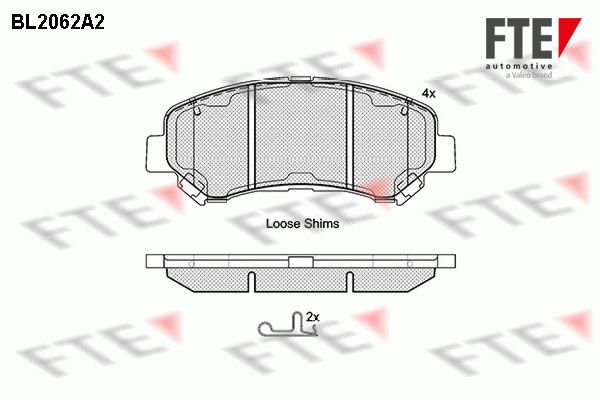 FTE Комплект тормозных колодок, дисковый тормоз BL2062A2