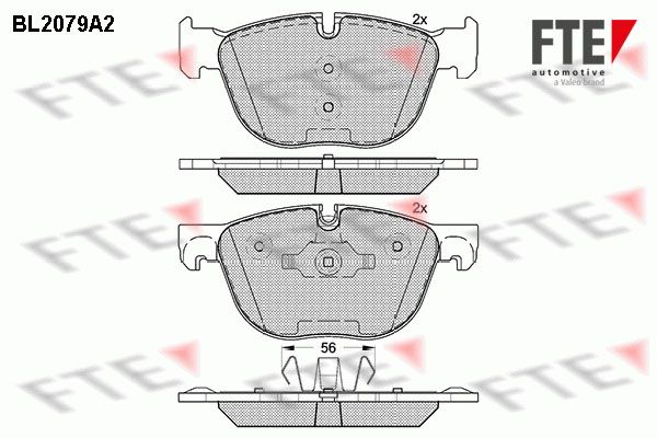 FTE Комплект тормозных колодок, дисковый тормоз BL2079A2