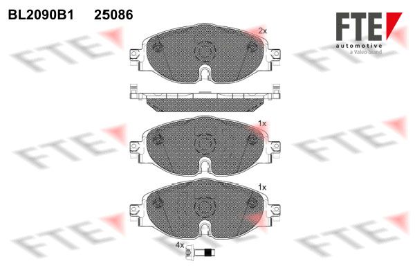 FTE stabdžių trinkelių rinkinys, diskinis stabdys BL2090B1