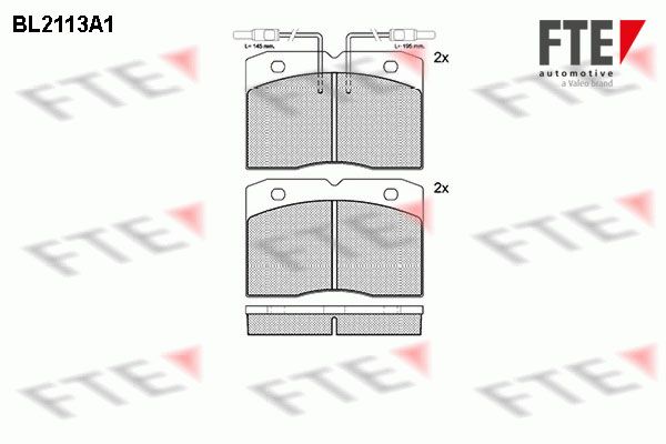 FTE Комплект тормозных колодок, дисковый тормоз BL2113A1