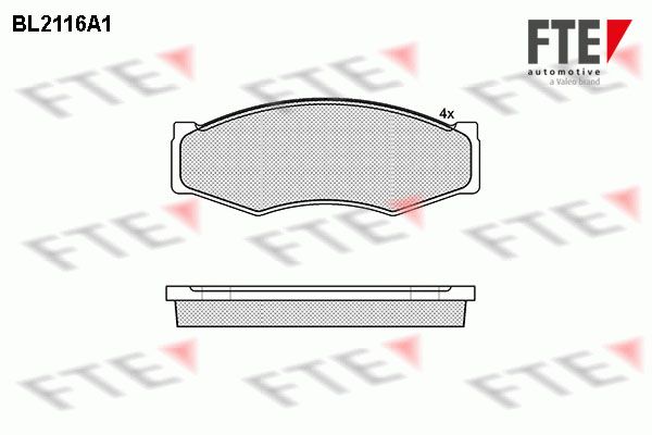 FTE Комплект тормозных колодок, дисковый тормоз BL2116A1