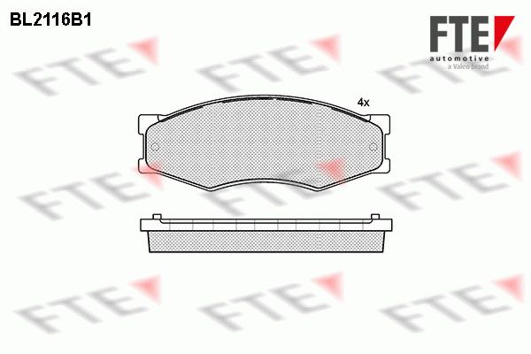 FTE Комплект тормозных колодок, дисковый тормоз BL2116B1