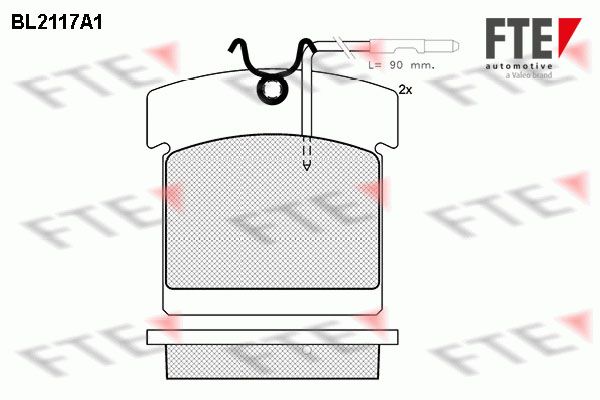 FTE Комплект тормозных колодок, дисковый тормоз BL2117A1