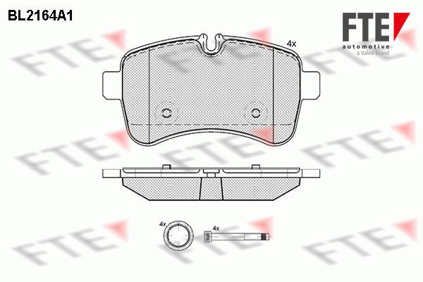 FTE Комплект тормозных колодок, дисковый тормоз BL2164A1
