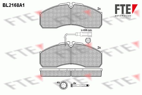 FTE Комплект тормозных колодок, дисковый тормоз BL2168A1