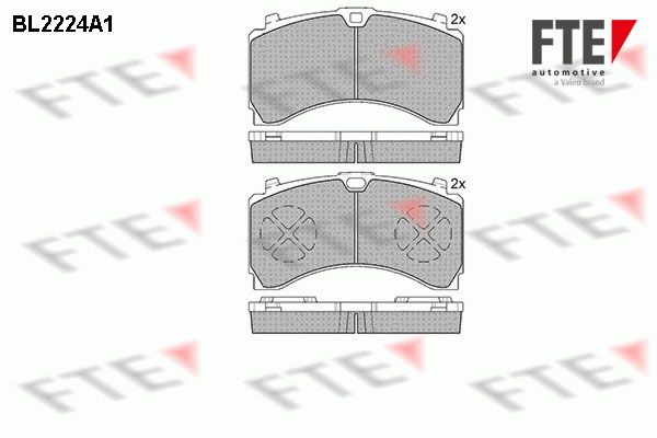 FTE Комплект тормозных колодок, дисковый тормоз BL2224A1