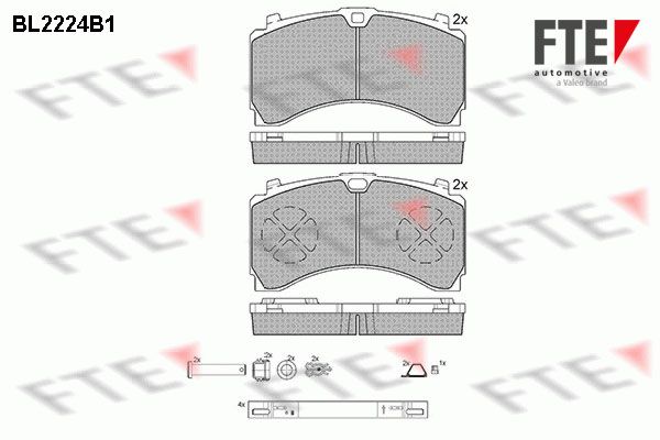 FTE Комплект тормозных колодок, дисковый тормоз BL2224B1