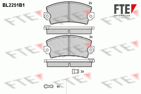 FTE Комплект тормозных колодок, дисковый тормоз BL2251B1