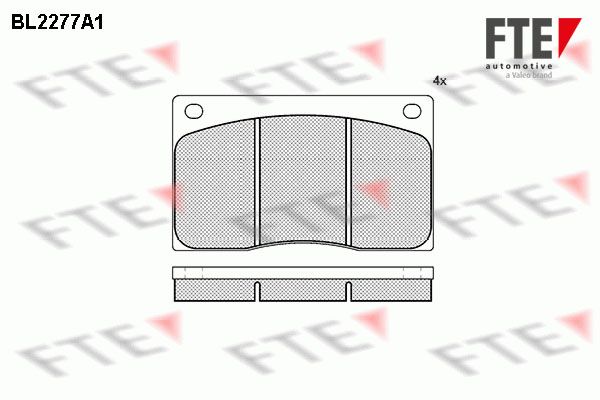 FTE stabdžių trinkelių rinkinys, diskinis stabdys BL2277A1