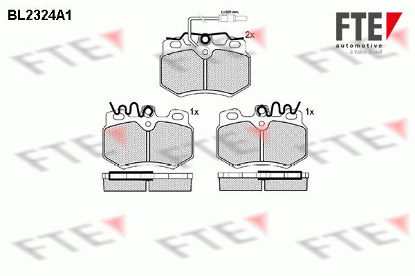 FTE Комплект тормозных колодок, дисковый тормоз BL2324A1