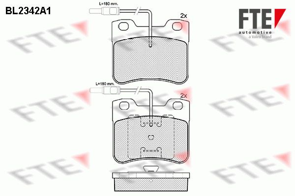 FTE Комплект тормозных колодок, дисковый тормоз BL2342A1