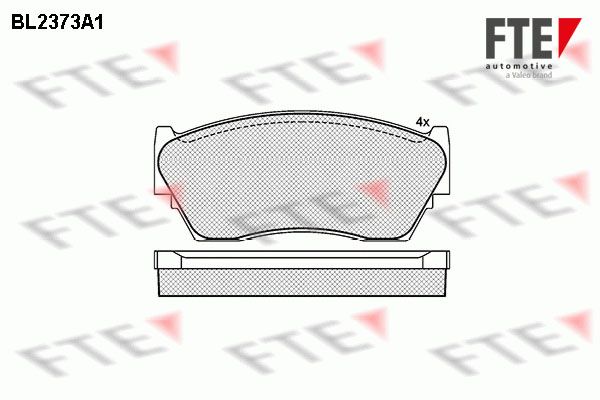 FTE Комплект тормозных колодок, дисковый тормоз BL2373A1