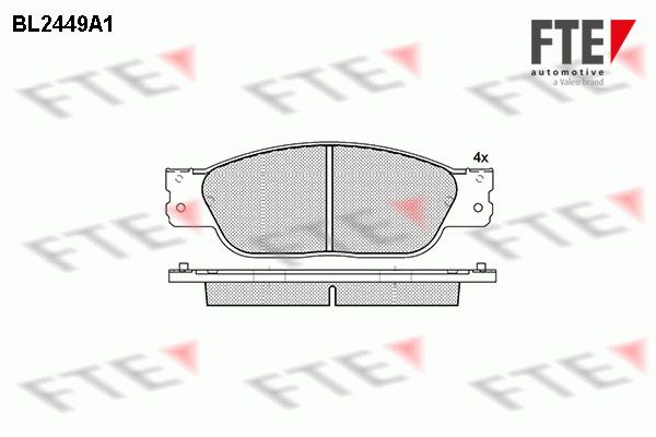 FTE Комплект тормозных колодок, дисковый тормоз BL2449A1