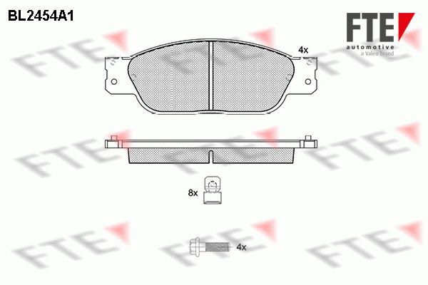 FTE Комплект тормозных колодок, дисковый тормоз BL2454A1