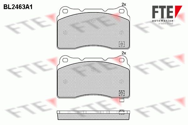 FTE Комплект тормозных колодок, дисковый тормоз BL2463A1