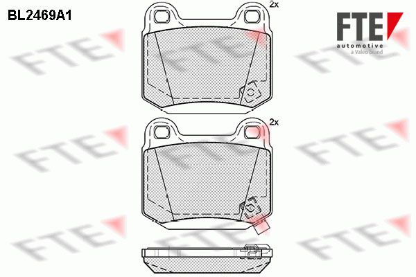 FTE Комплект тормозных колодок, дисковый тормоз BL2469A1