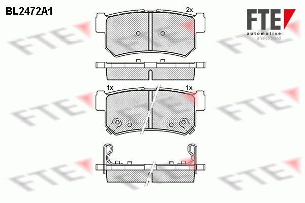 FTE Комплект тормозных колодок, дисковый тормоз BL2472A1