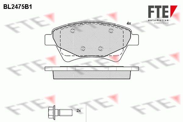 FTE Комплект тормозных колодок, дисковый тормоз BL2475B1