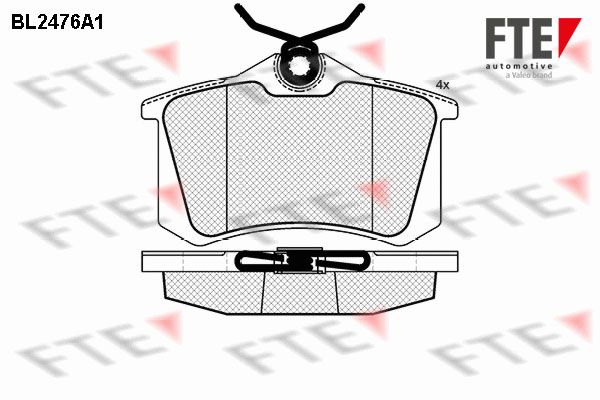 FTE Комплект тормозных колодок, дисковый тормоз BL2476A1