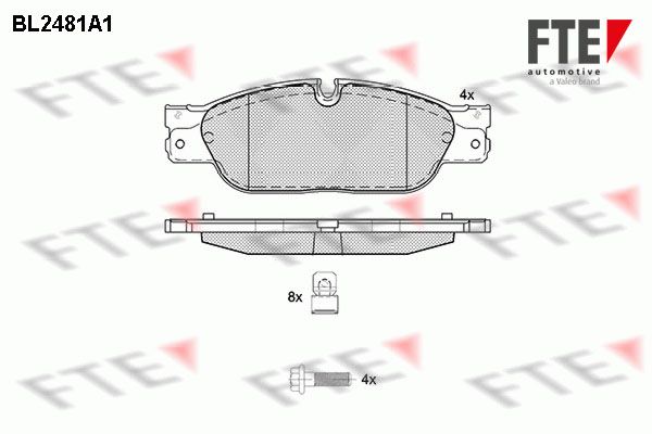 FTE Комплект тормозных колодок, дисковый тормоз BL2481A1