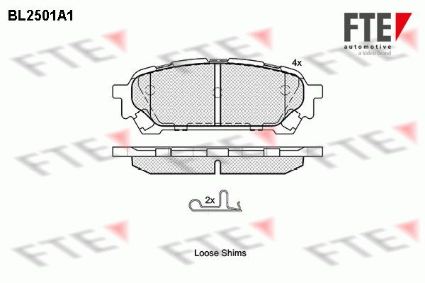 FTE Комплект тормозных колодок, дисковый тормоз BL2501A1