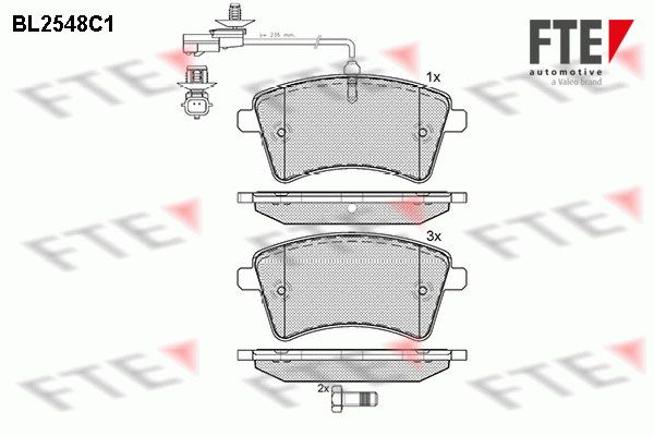 FTE Комплект тормозных колодок, дисковый тормоз BL2548C1