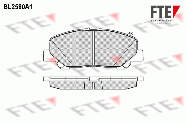 FTE stabdžių trinkelių rinkinys, diskinis stabdys BL2580A1